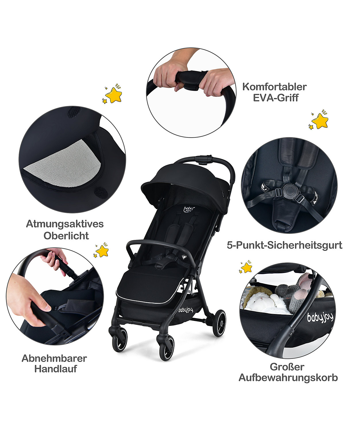 Kinderbuggy Mit einer Hand umklappbar