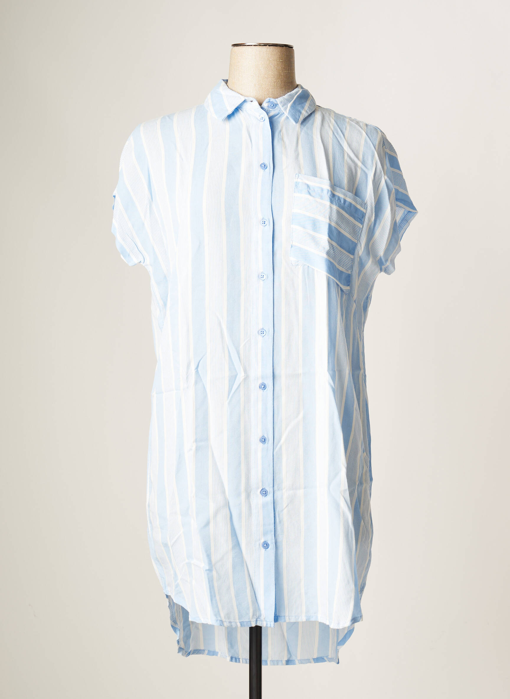 Kaffe Tuniquemanchecourte Femme couleur bleu
