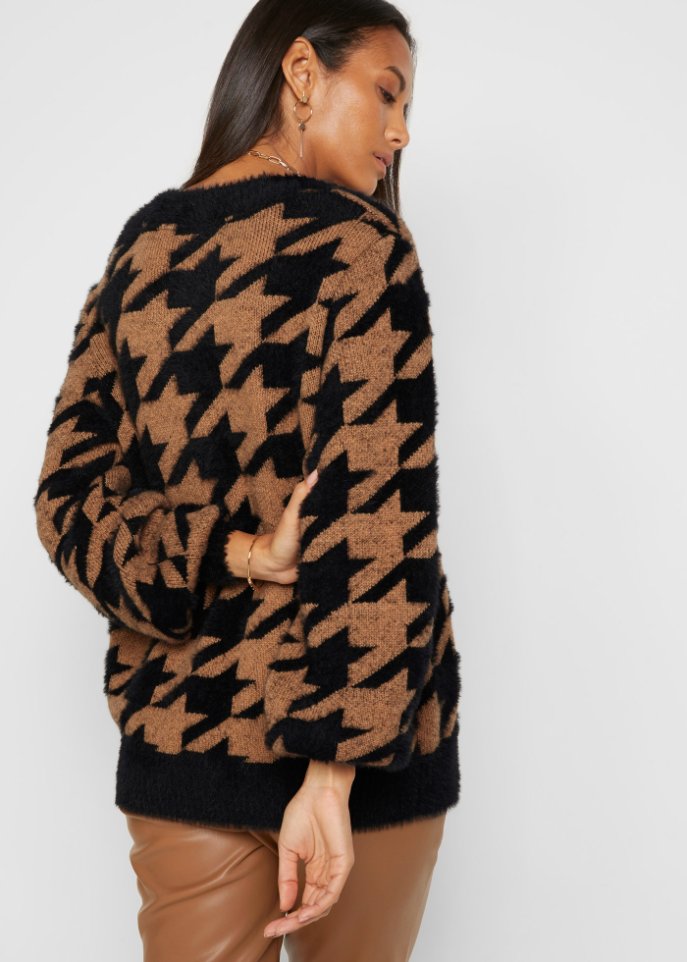 Jaquard-Pullover mit Woll-Anteil