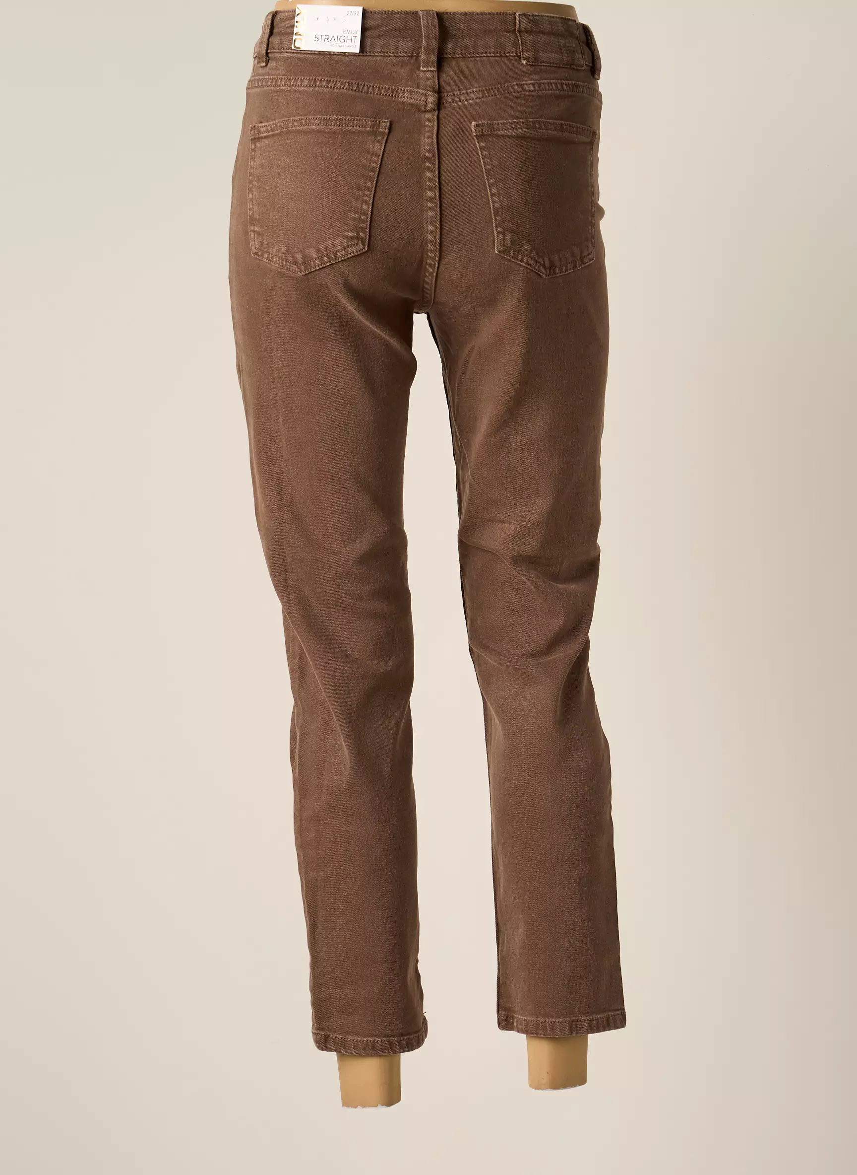 Only Pantalons Droits Femme couleur marron