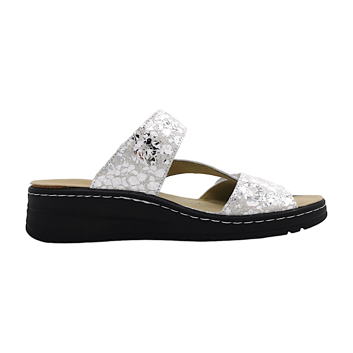 Hickersberger Napoli Pantolette Weite G 2526 Weiß 8022 Weiß/ Punktino