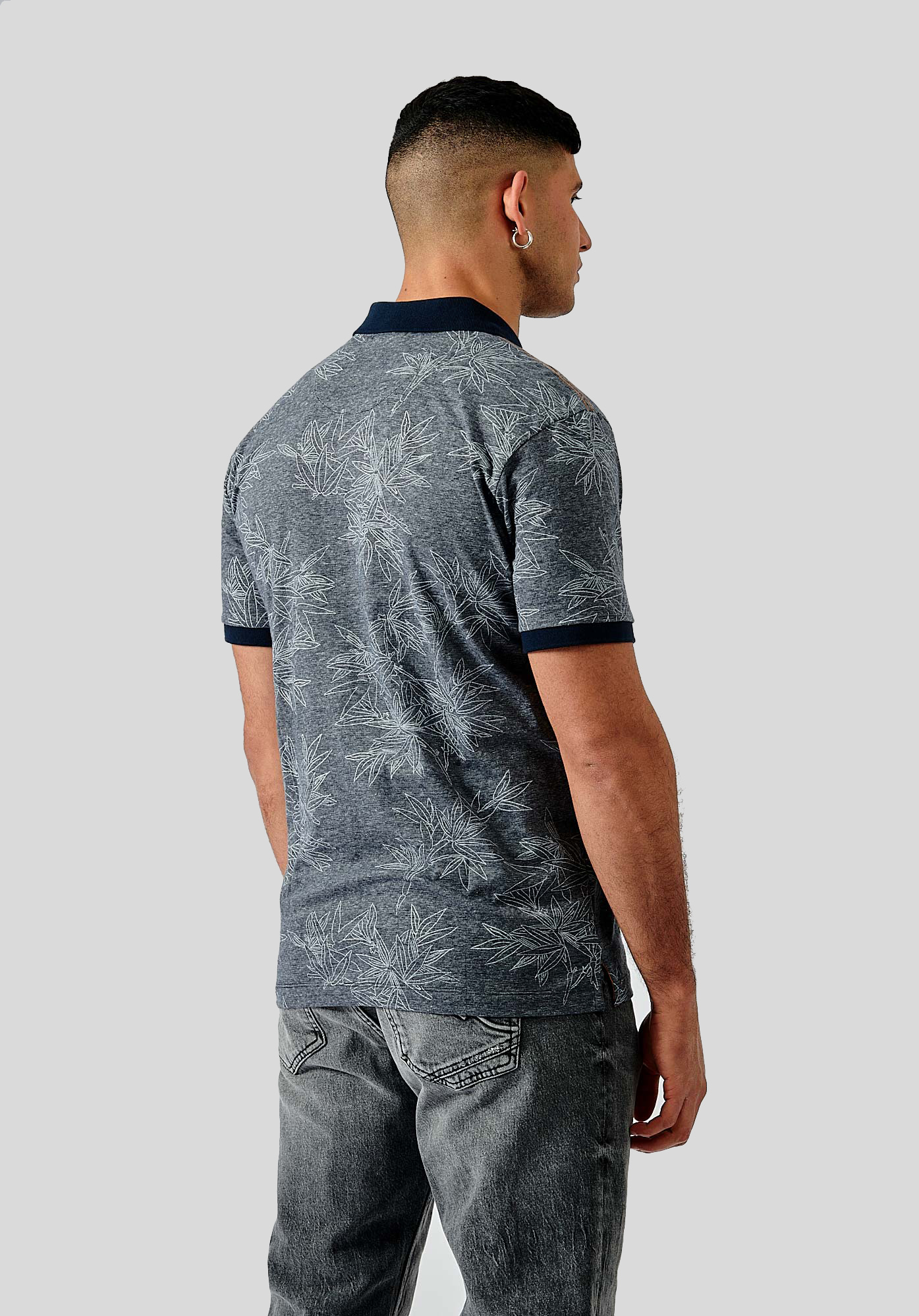 NERRY  Polo bleu homme 100% coton
