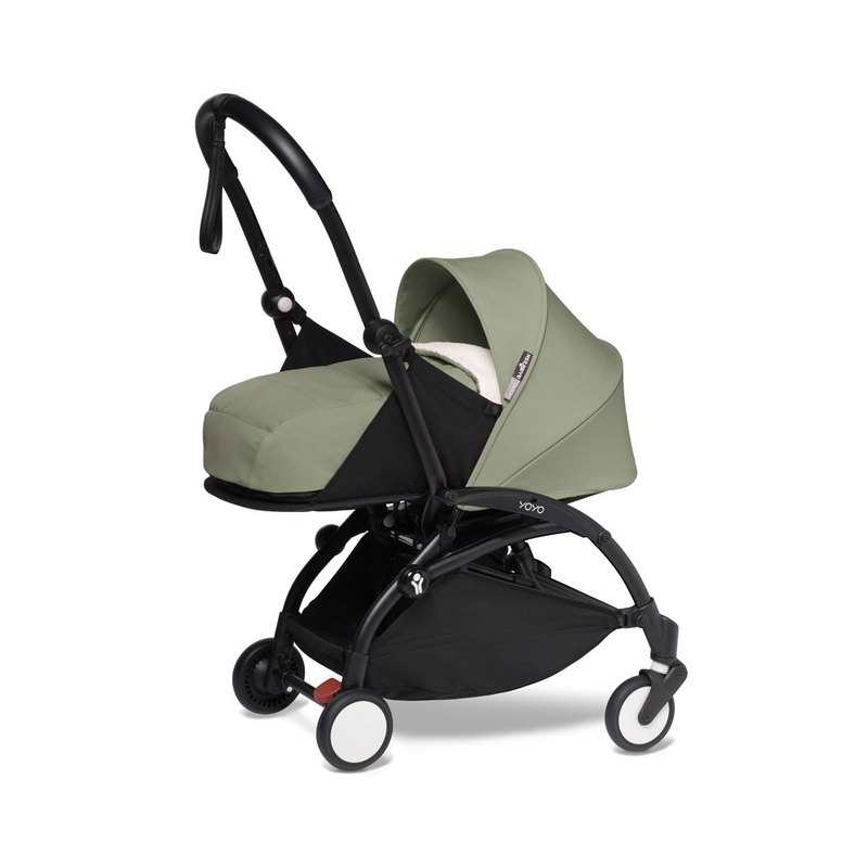 Poussette Yoyo2 4 roues châssis noir assise 0+ olive Babyzen