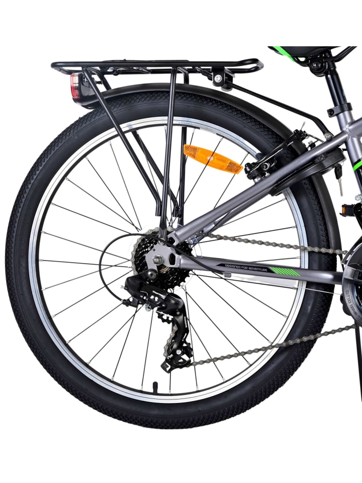 Volare Kinderfahrrad Cross für Jungen 24 Zoll Kinderrad in Grau, 18 Gänge 8 Jahre günstig kaufen onesize
