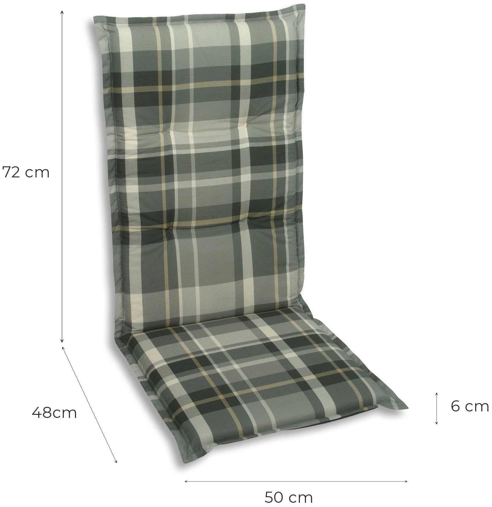 GO-DE Hochlehnerauflage, (Set, 2 St)