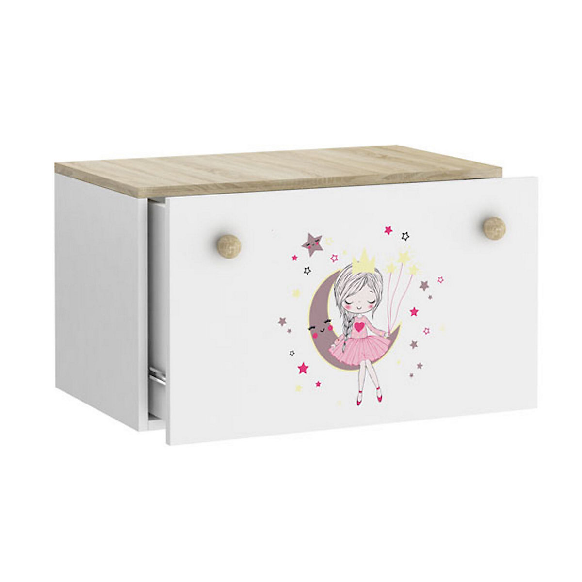 Spielzeugtruhe Sitztruhe Inga 70cm Motiv wählbar mit 1 Schublade