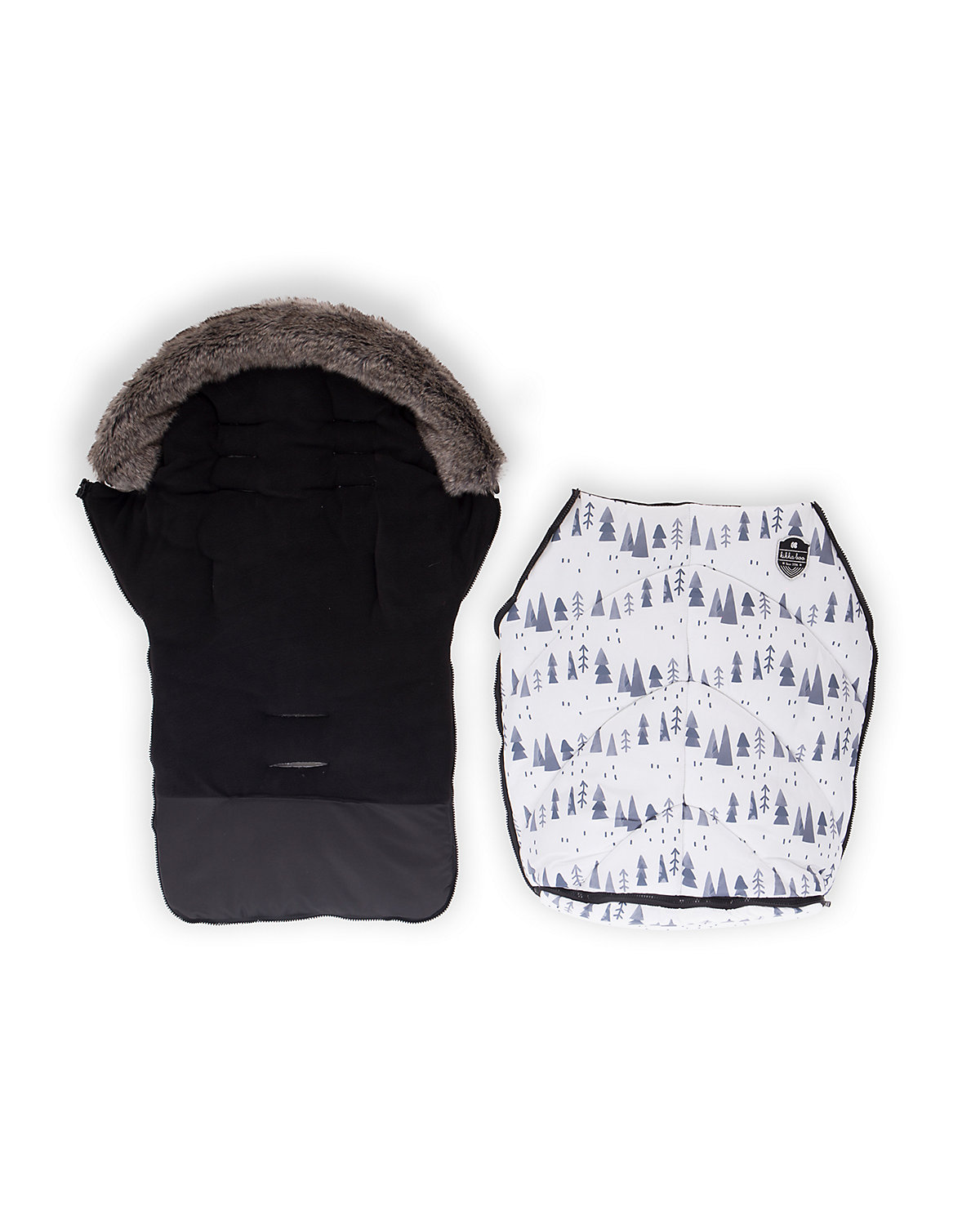 Fußsack Shiny Nylon für Kinderwagen Motiv aufgedruckt Reißverschluss Fußsäcke