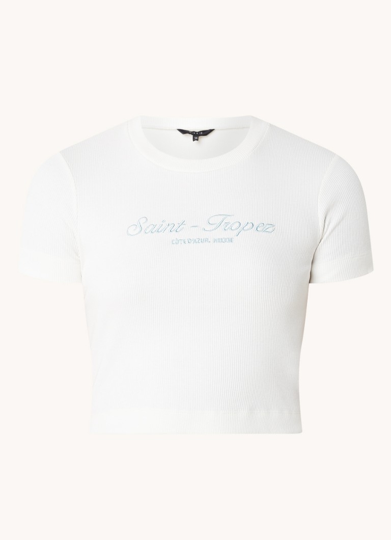 Ριμπ τοπ Nikkie Saint Tropez με κέντημα