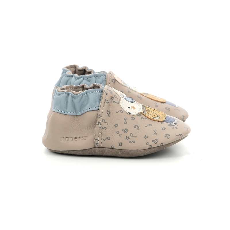 Chaussons cuir tannage vegetal Music Mood