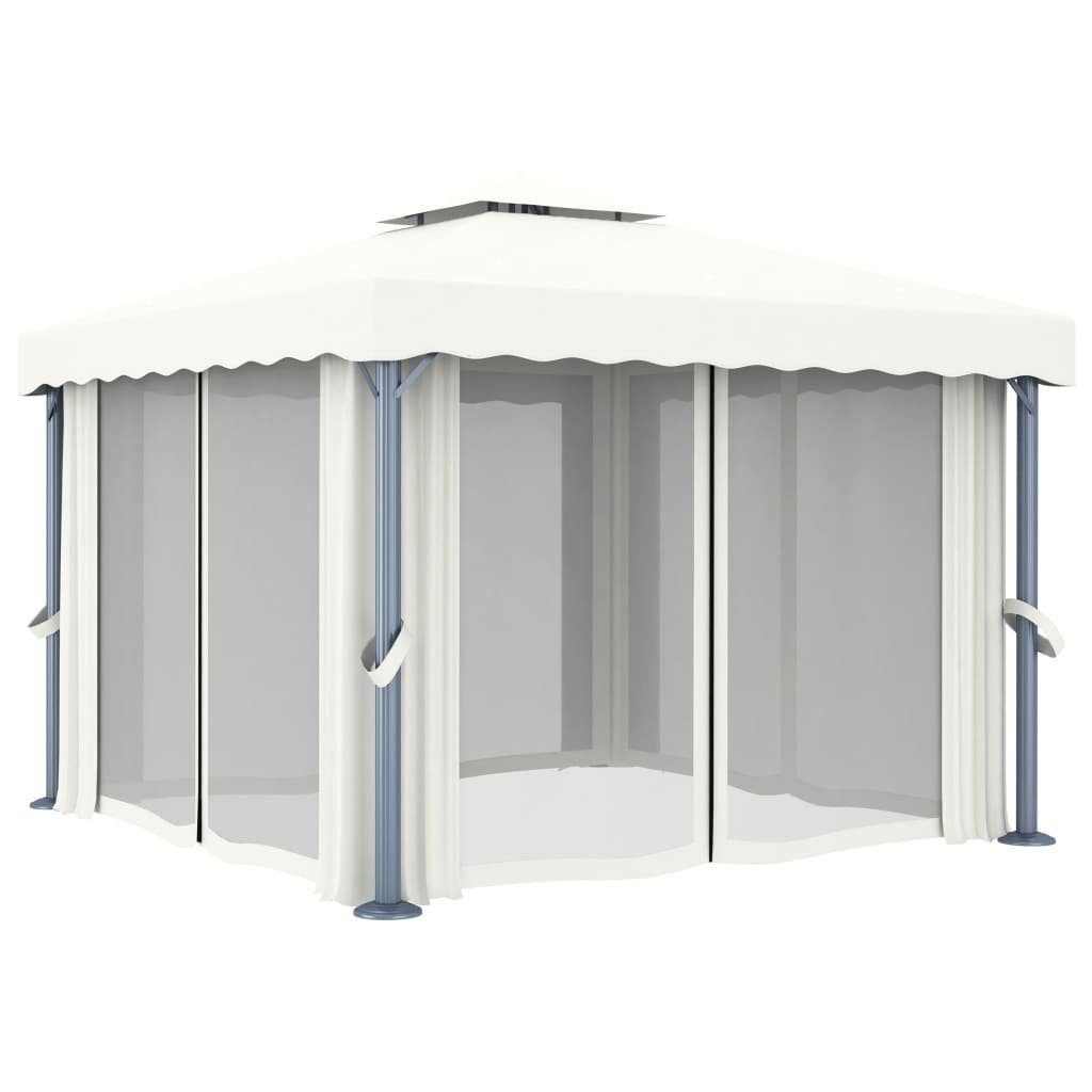 DOTMALL Pavillon 4 Seitenteilen,(Set), L x B: 300x300 cm, mit Moskitonetzen & LED