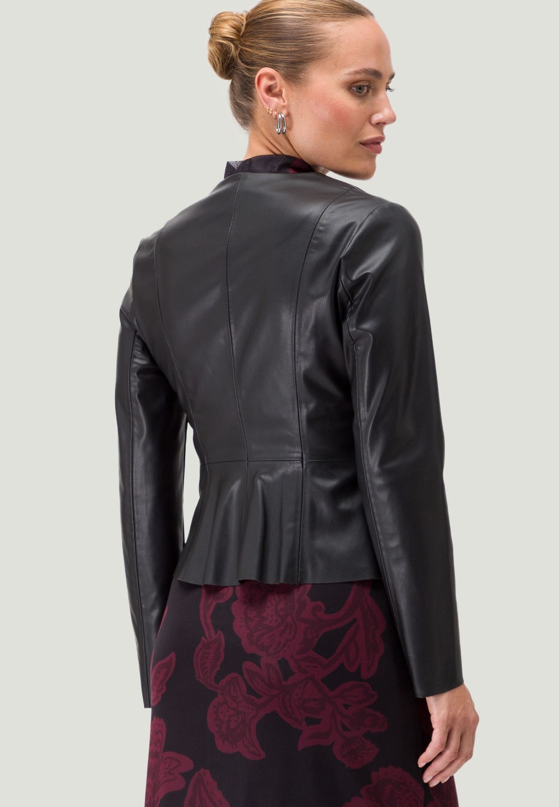 Jacke in Lederoptik