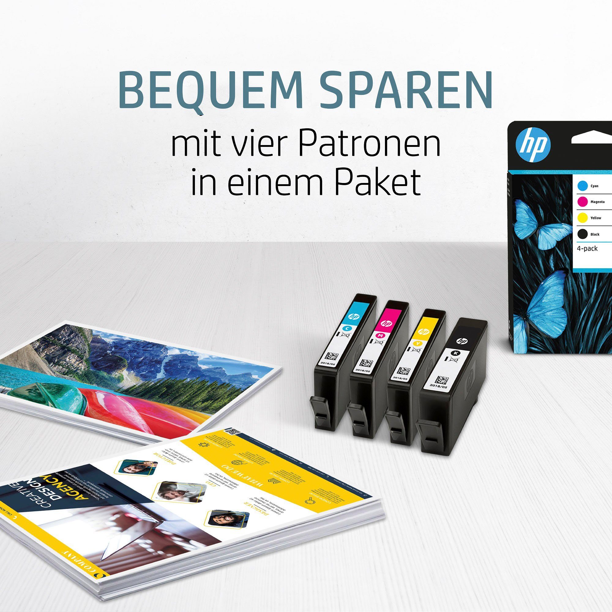HP 303 Tintenpatrone (Spar-Set, 2-tlg., original Druckerpatrone 303 schwarz/cyan/magenta/gelb)