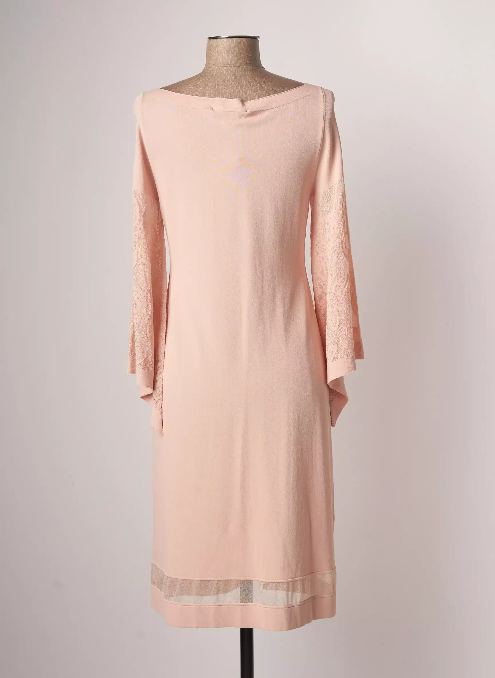 D Exterior Robes Mi Longues Femme couleur rose