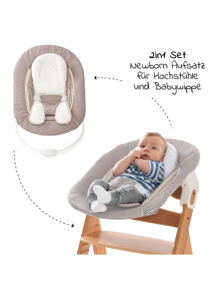Hauck Alpha Move Natur Newborn Set - 5-tlg. Hochstuhl in beige,grau günstig kaufen onesize