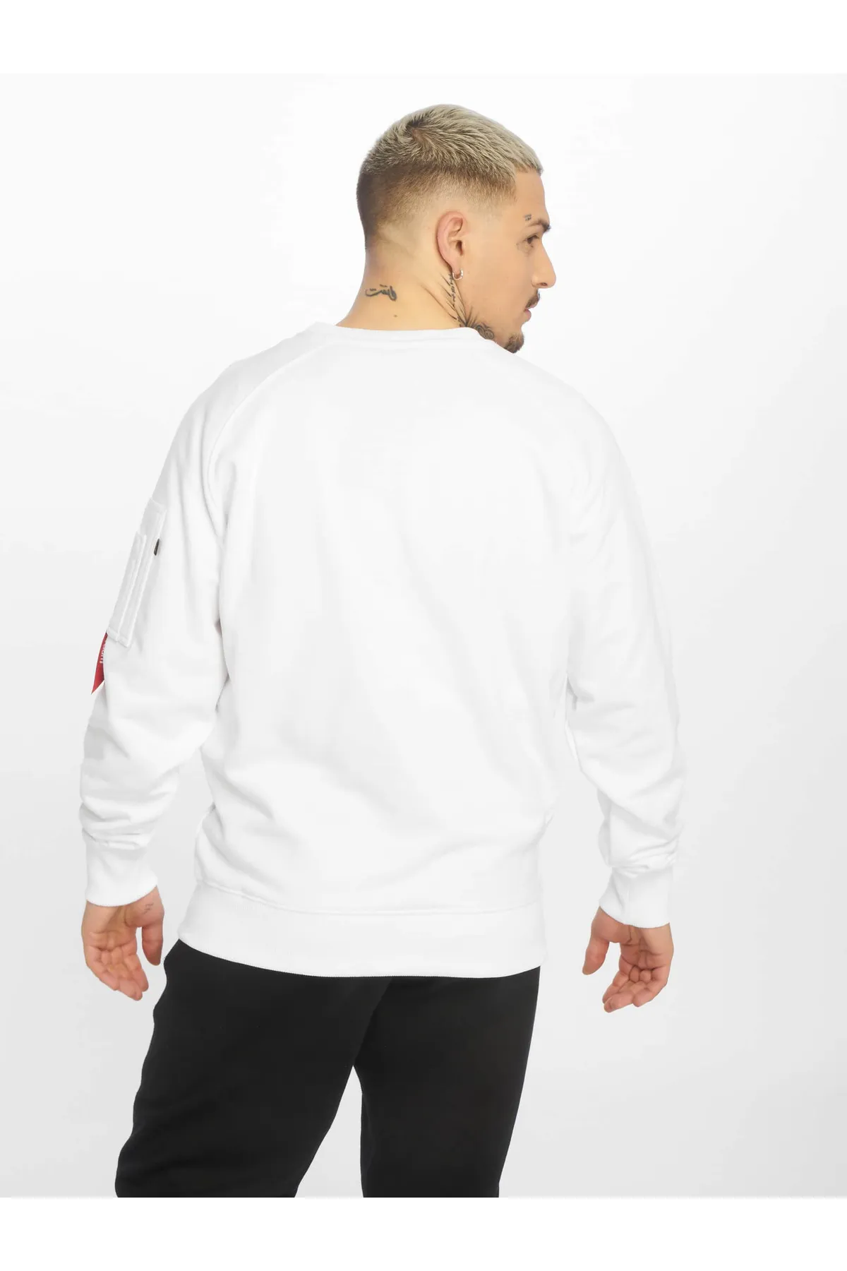Alpha Industries  Sweatshirt - Weiß - Regular Fit