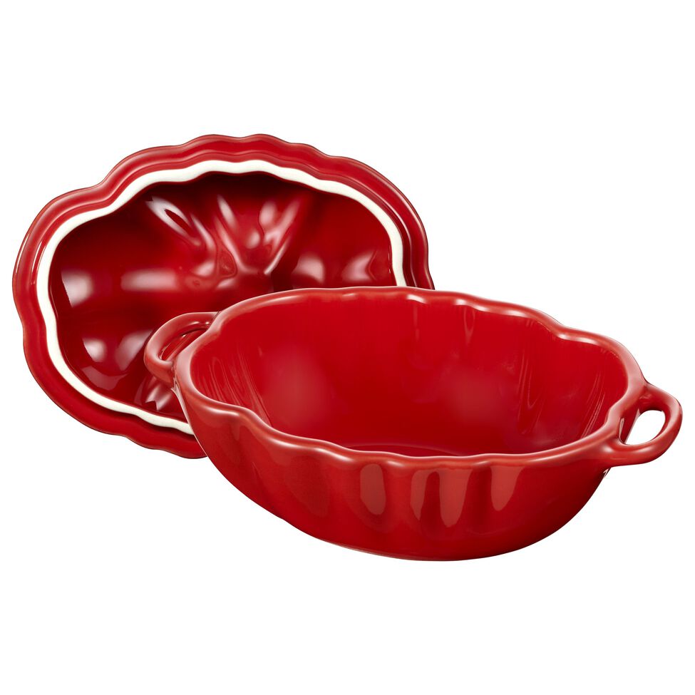 Cocotte 16 cm, Tomate, Kirsch-Rot, Keramik