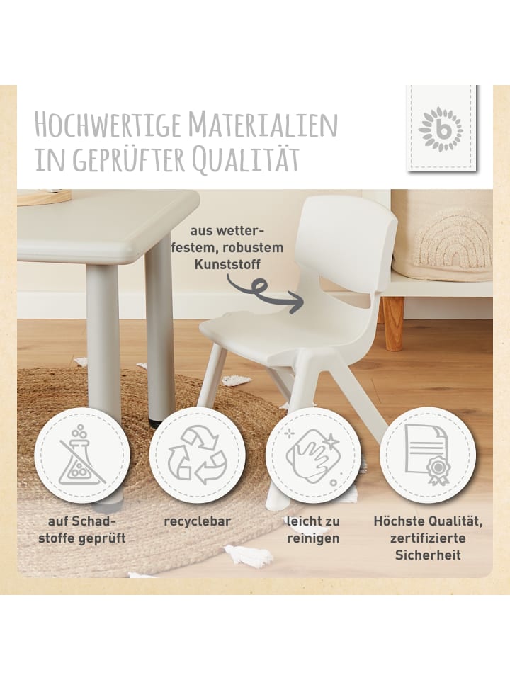 Bieco Spielwaren Kinderstuhl bis 80 kg belastbar in Weiß günstig kaufen onesize