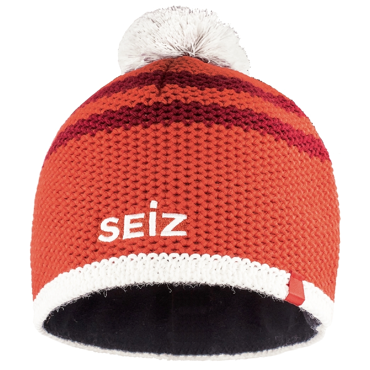 SEIZ Strickmütze Mütze rot