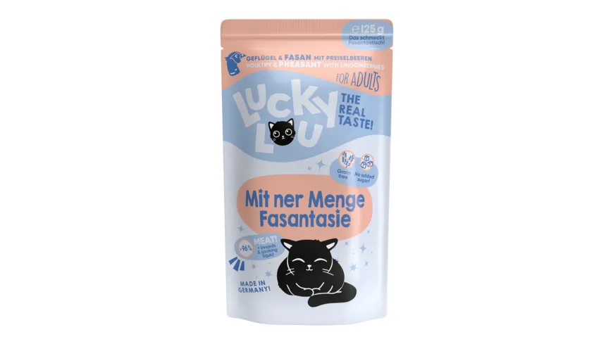 Lucky Lou Katzennassfutter Lifestage Adult Geflügel & Fasan 125 g