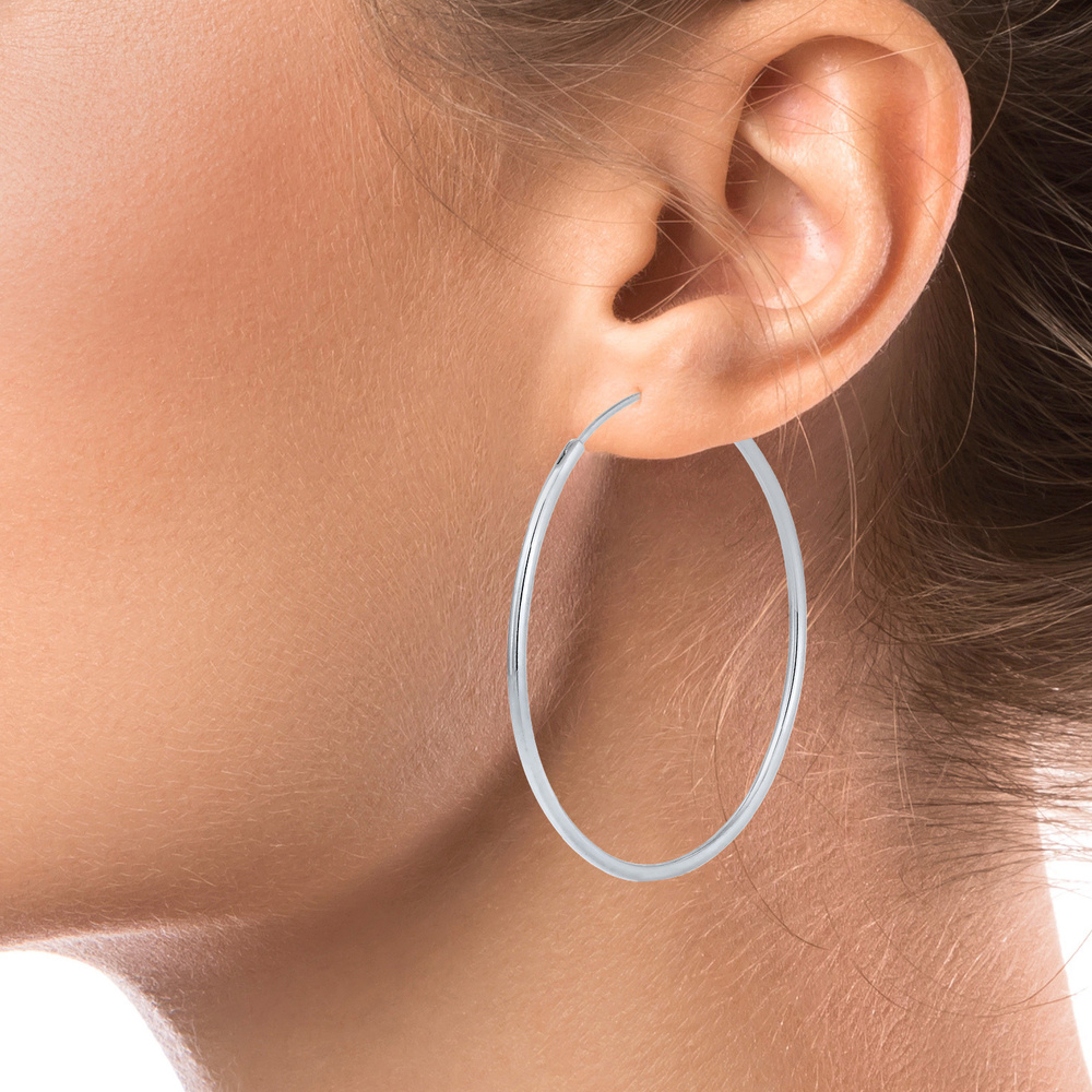 Elli Elli Boucles d'Oreilles Creolen Basic Filigran Hochwertig 925 Silber Boucles d'oreilles