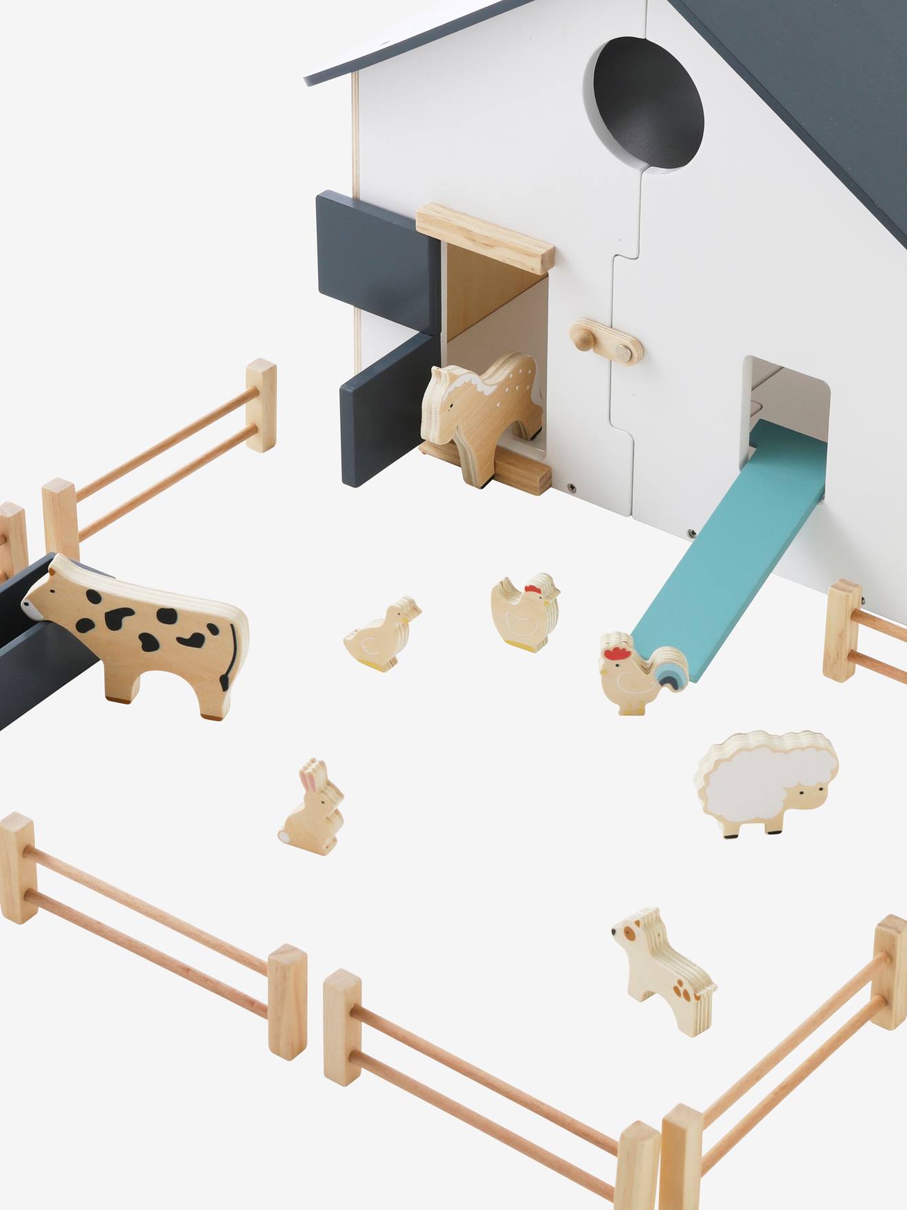 Grande ferme en bois FSC® multicolore