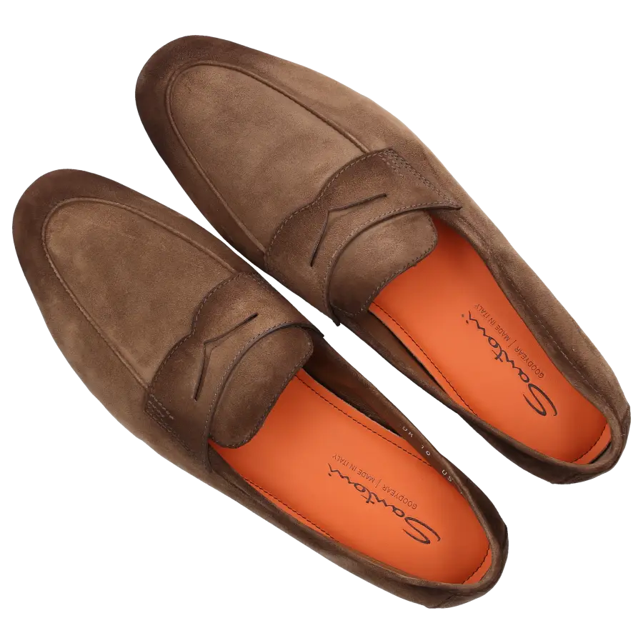 Santoni - Loafer 18837 Veloursleder - braun
