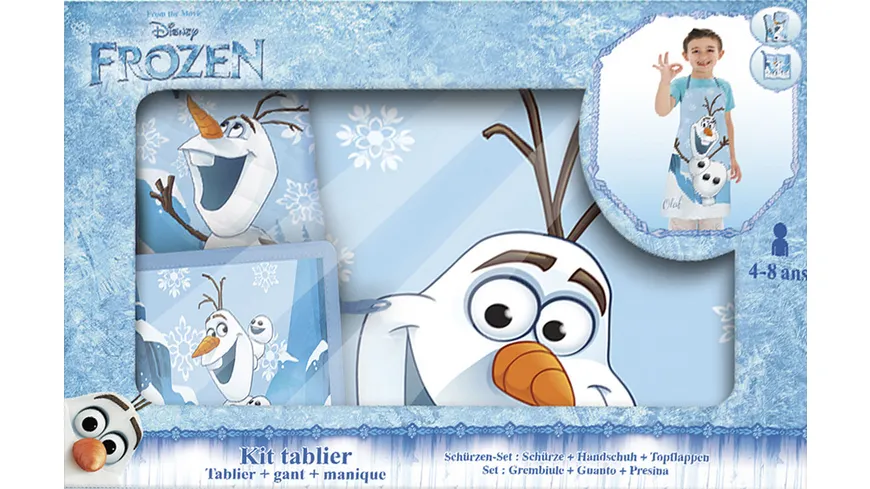 p os Handel Frozen Olaf Schürzenset hellblau