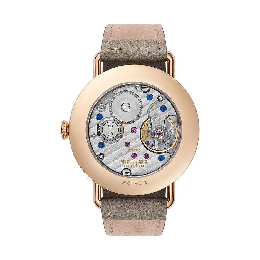 Nomos Glashütte Damenuhr Metro Roségold 33