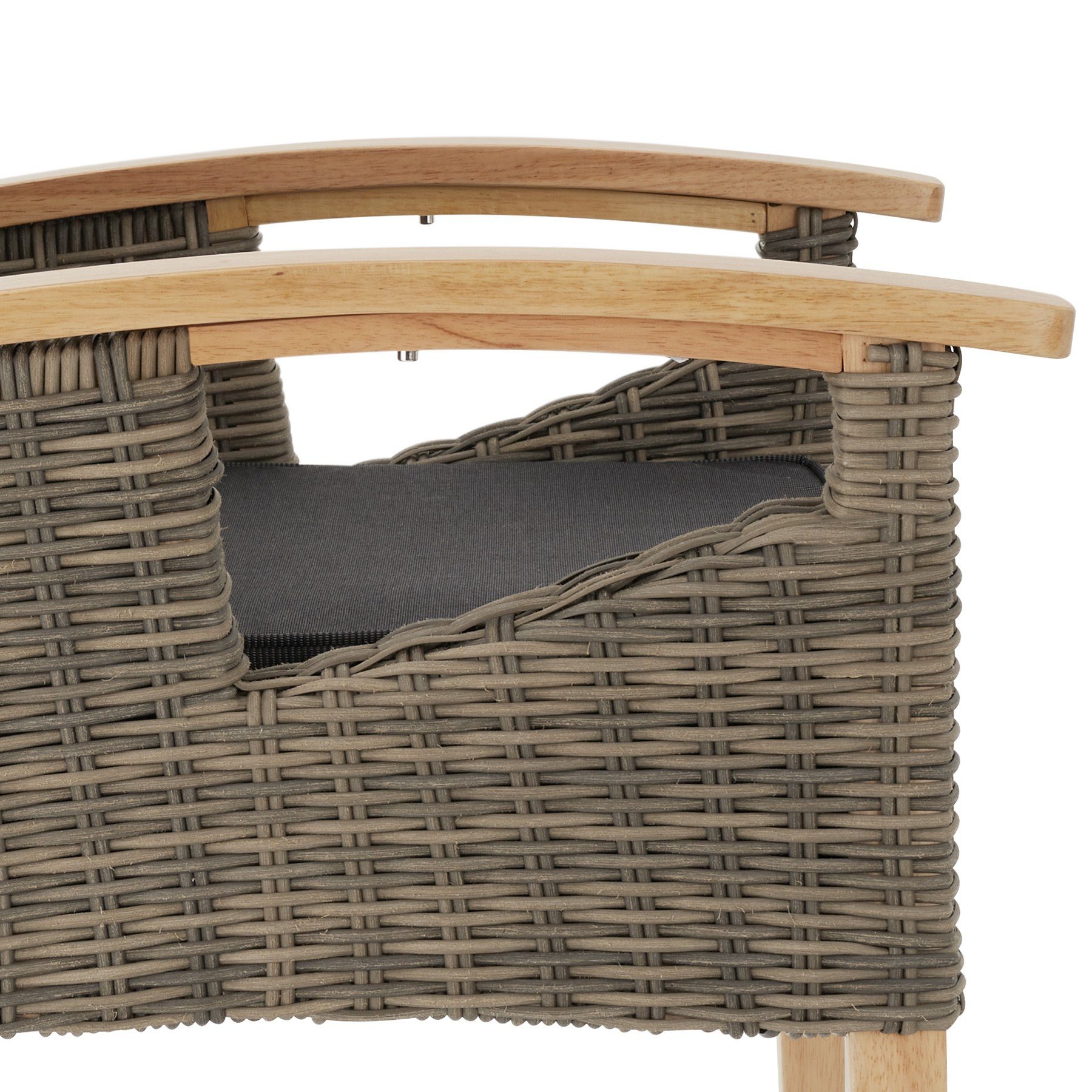 tectake Rattanstuhl Rosarno (1er, 1 St), Pflegeleicht