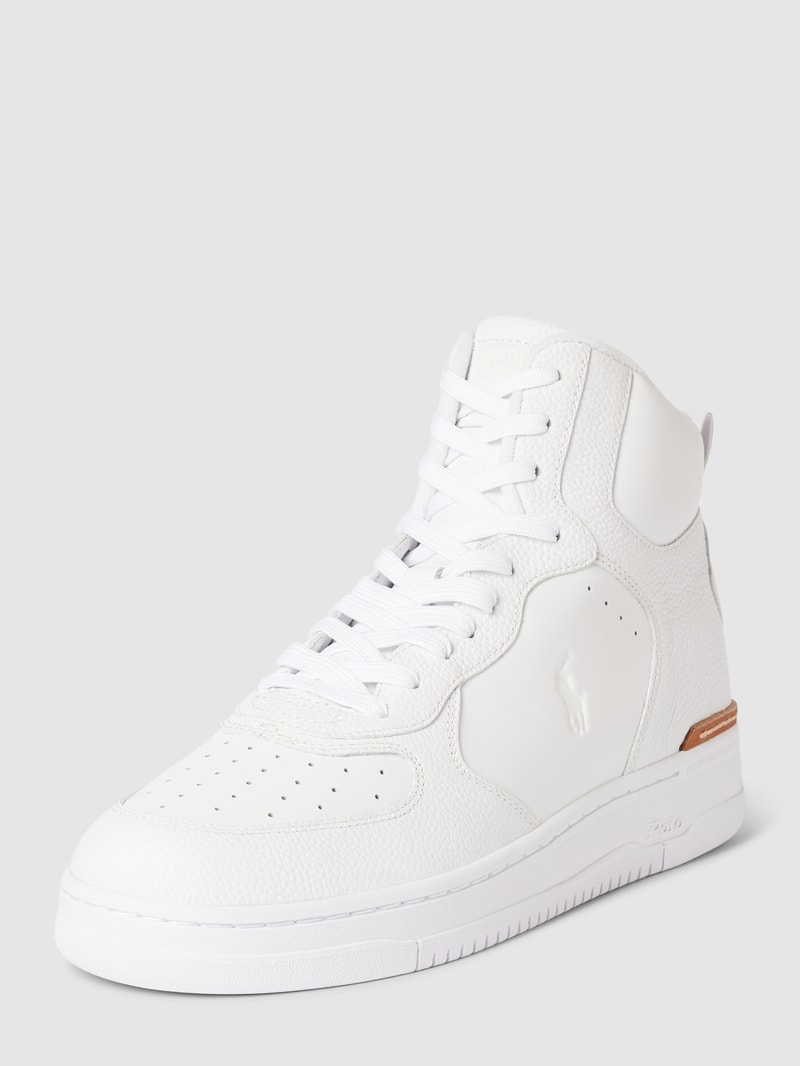High Top Sneaker mit Label-Details Modell 'MASTERS' in weiß