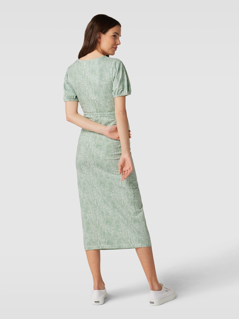 Umstands-Midikleid mit Allover-Muster Modell 'Fake' in mint