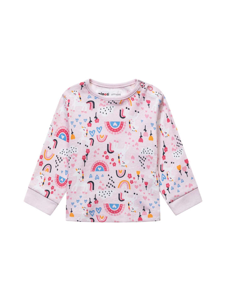 Minoti 2er-Set: Longsleeves Loved 2 in rosa günstig kaufen