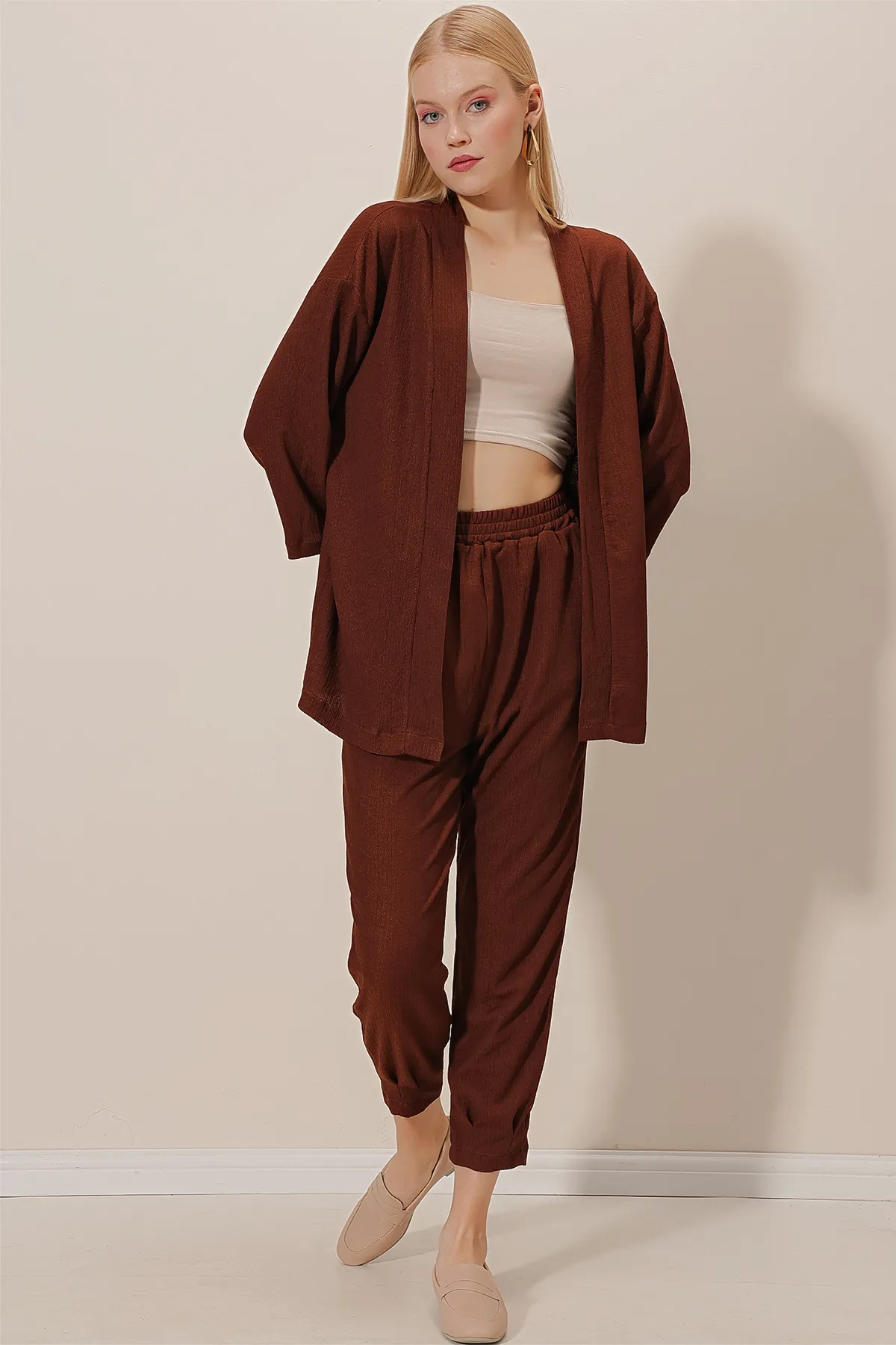 HAKKE  Bürümcük Cardigan-Hosen-Set