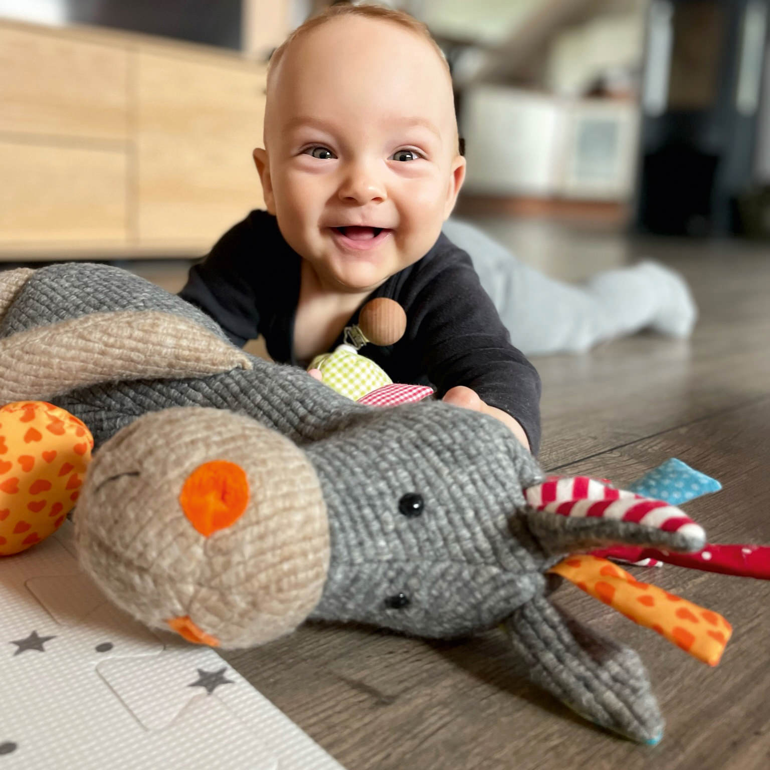 XXL Kuscheltier Pferd im Patchworkstyle