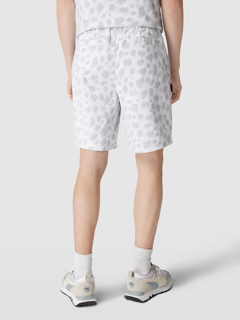 Shorts mit Allover-Print Modell 'DOWNTOWN' in offwhite