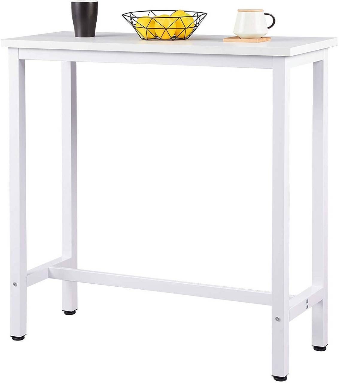 Woltu Bartisch, Bartisch aus Metall, Tischplatte aus MDF, 100x40cm