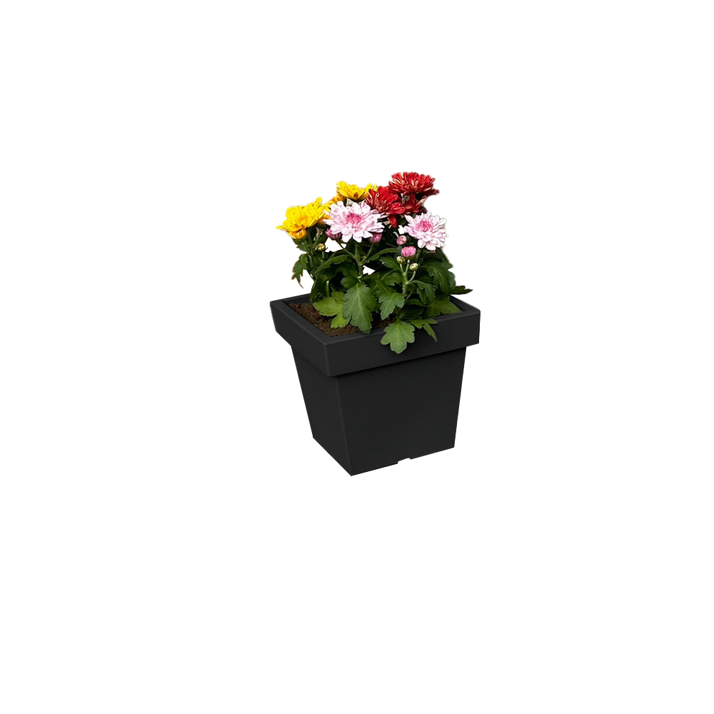 Powertec Garden Pflanztopf „Vigo“ eckig - 4,0 L Anthrazit