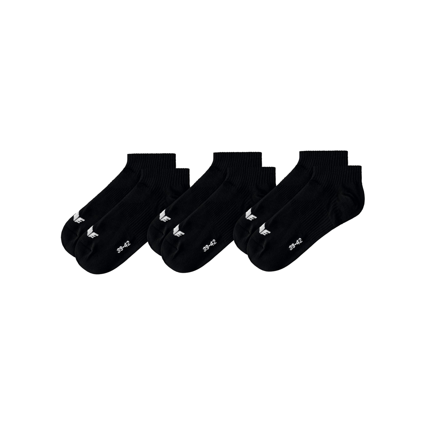 Erima 3-Pack Füßlinge Schwarz