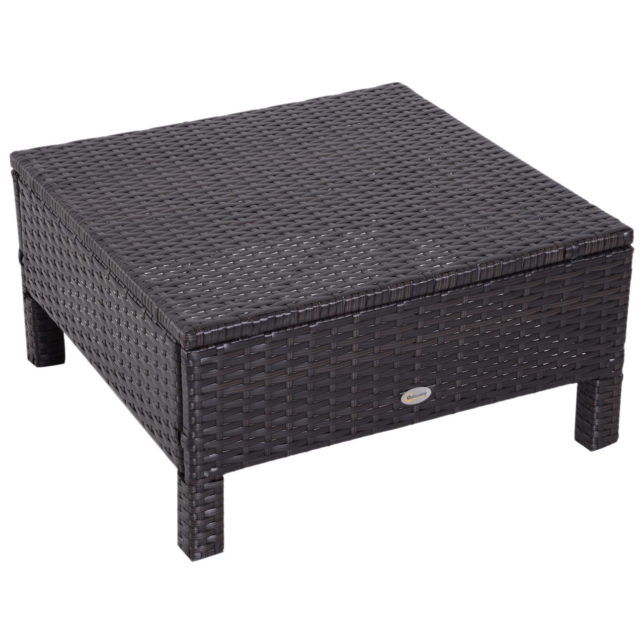 Outsunny 3-tlg. Lounge Gartenset2er-Sofa 2 x Hocker Kissen