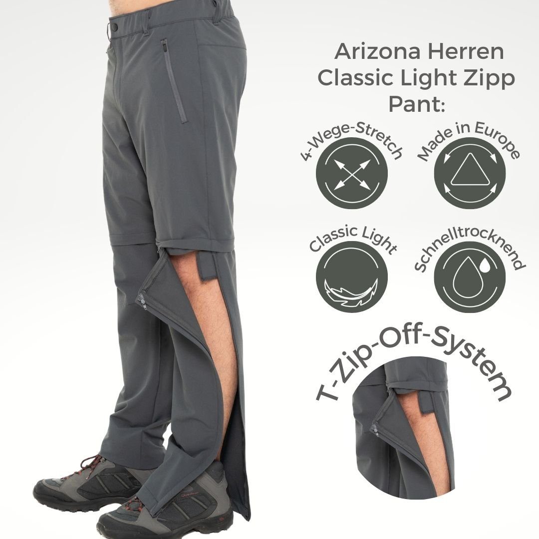 Kaymountain Trekkinghose Herren T-Zip Off Outdoor Hose abnehmbare Beine Arizona CL Graphite 56