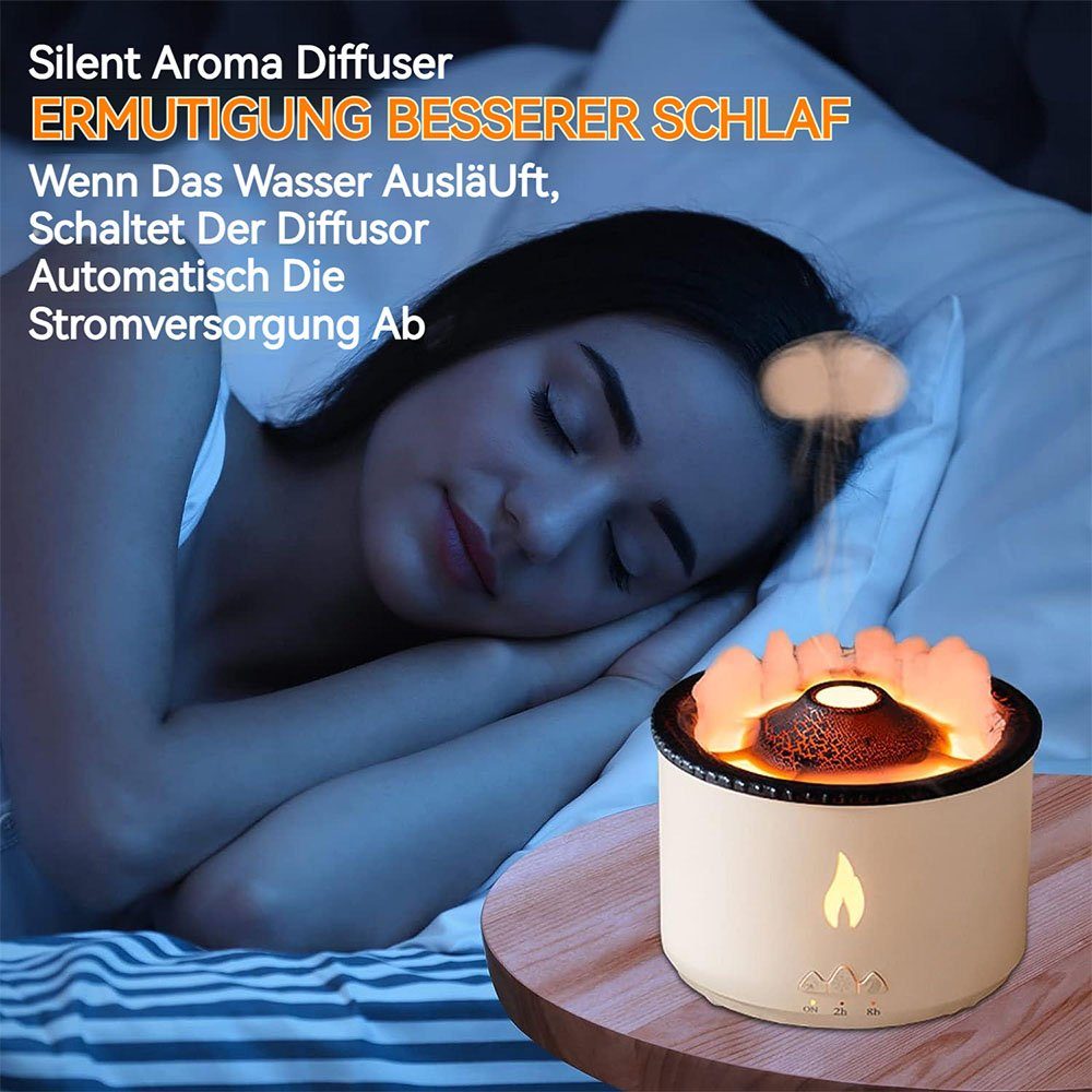 MOUTEN Luftbefeuchter Ultraleiser Vulkandiffusionsbefeuchter