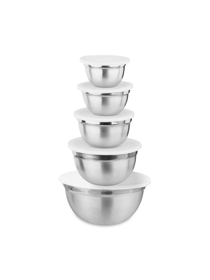 relaxdays Küchen-Set 18 teilig in Silber/Weiß günstig kaufen onesize