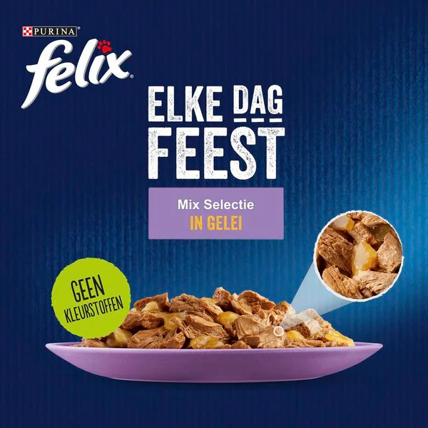 Felix Every Day Feast v želé mixe krmivo pre mačky 44 x 85 g