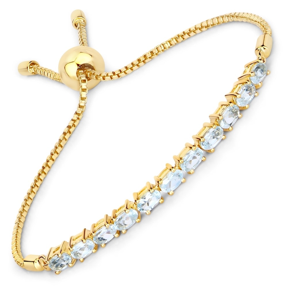 Rafaela Donata Bracelet Argent sterling Topaz bleu en Or jaune Bracelet