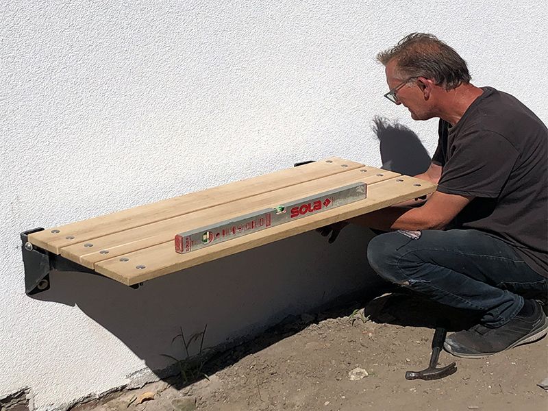 MaximaVida Jordaan 100 cm klappbare Wandbank