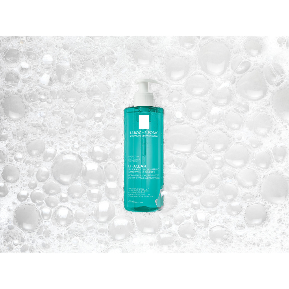La Roche-Posay EFFACLAR GEL PURIFIANT MICROPEELING Gel nettoyant corps anti-imperfections à l’acide salicylique