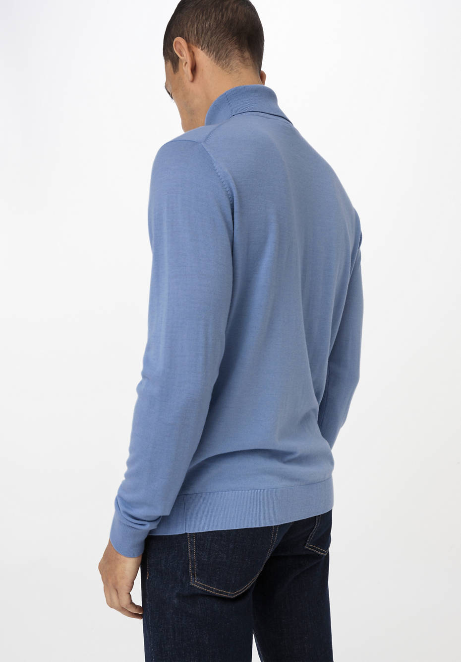 Rollkragen-Pullover aus reiner Bio-Merinowolle
