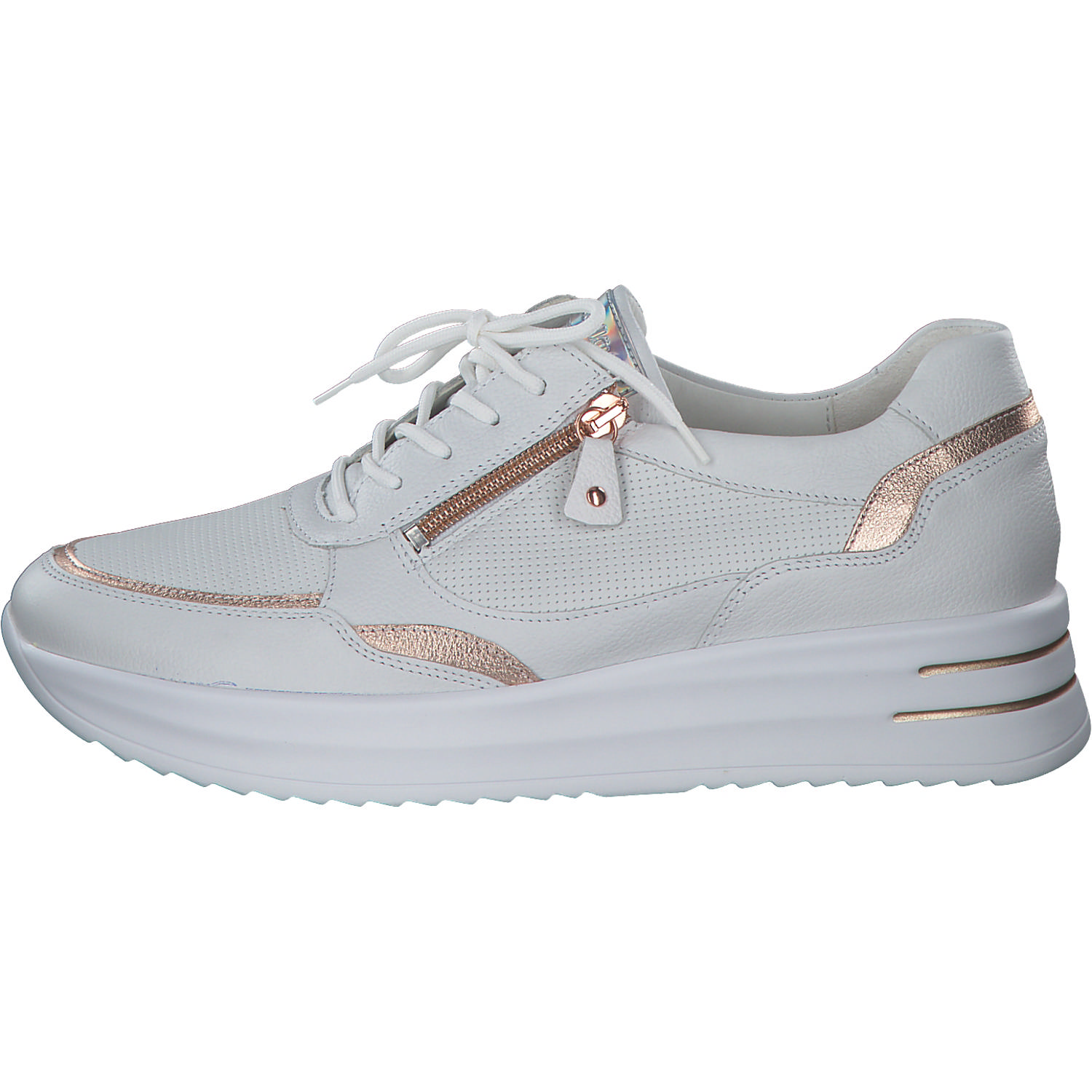 Waldläufer Arianna 755004, Sneakers, Damen, WEISS ROSÈGOLD WEISS