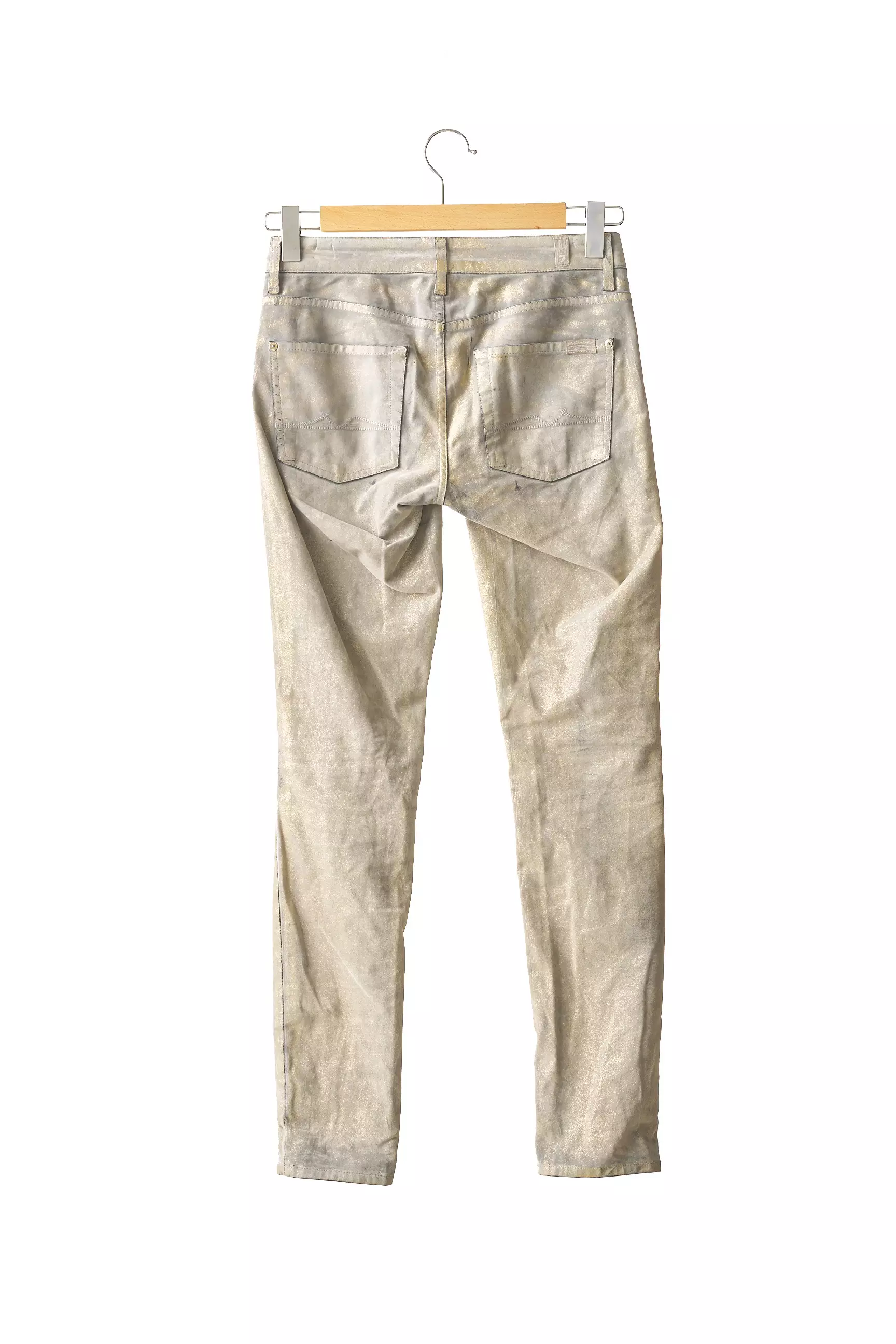 7 For All Mankind Pantalons Slim Femme couleur gris
