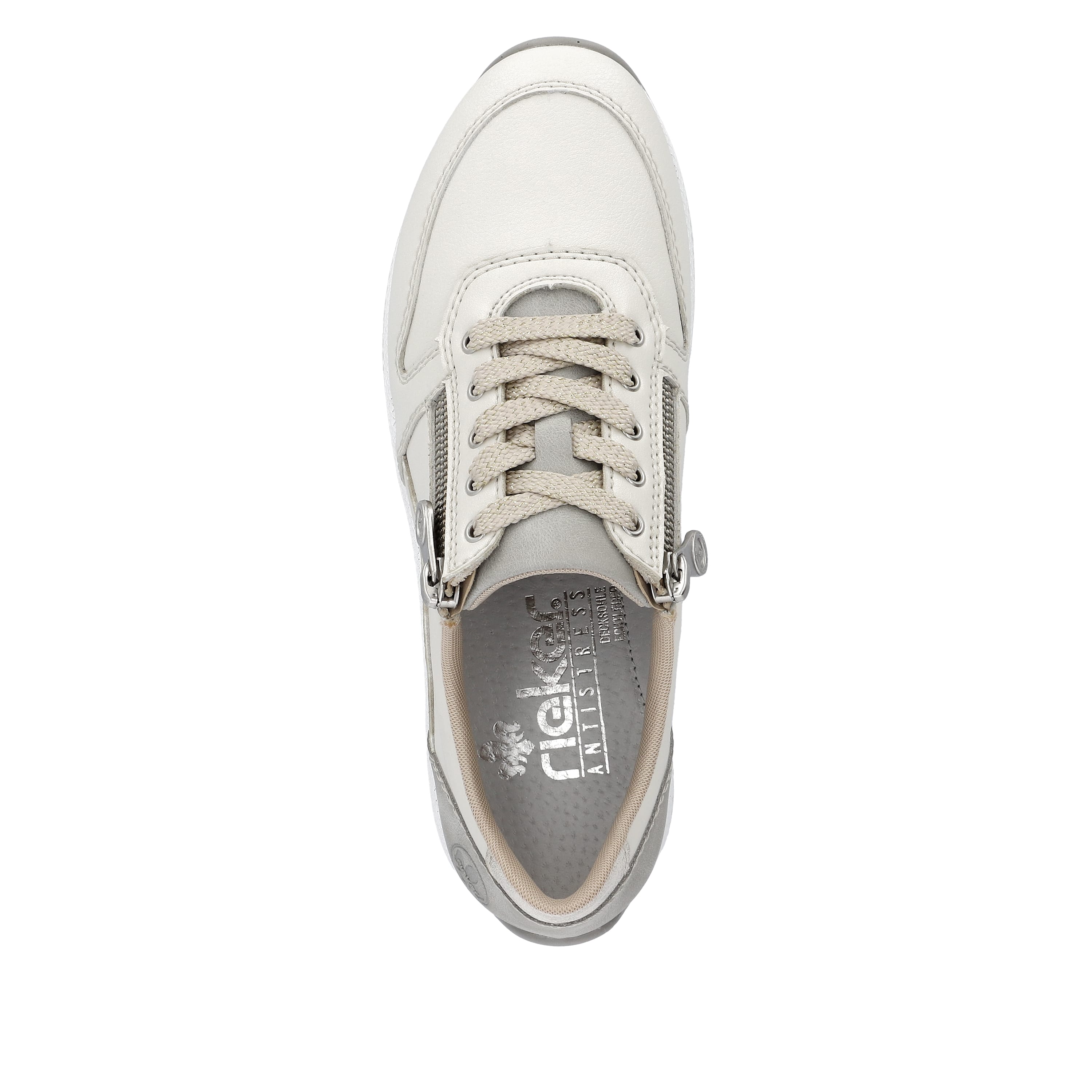 Rieker Damen Sneaker Low cremeweiss